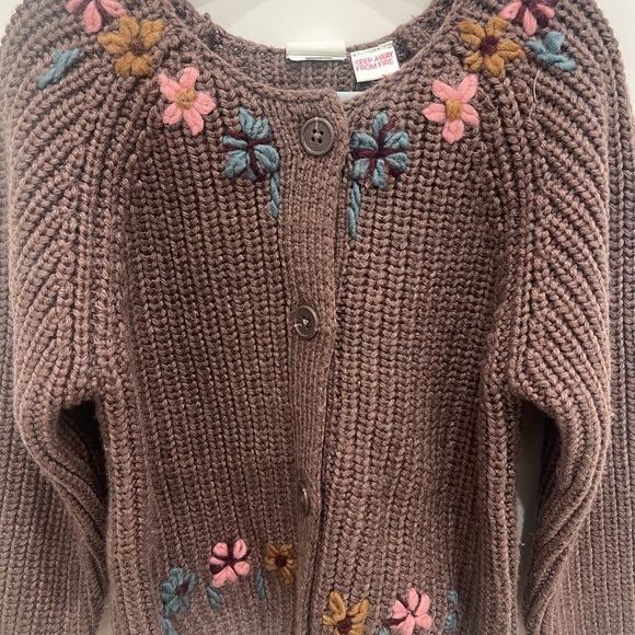 Embroidered Floral Knit Sweater cardigan - Picture 5 of 9